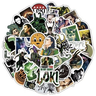 50x Loki The Avengers Stickers Marvel Comics Aufkleber Laptop Skateboard Koffer