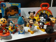 Lot Of Vintage Mickey Mouse Toys.
