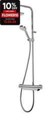 Image of Aqualisa Midas 220 Mixer Shower Exposed Bar Drencher Chrome Handset MD220SC