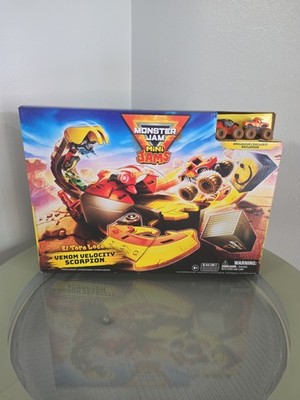 Power Launcher Monster Jam Mini Jams El Toro Loco & Venom Velocity Scorpion NEW