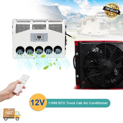 12V--11000BTU Air Conditioner Mini Split A/C For Semi Trucks Bus RV Caravan Vans