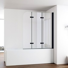 IMPTS 3-tlg Duschwand für Badewanne Faltwand Badewannenaufsatz Duschabtrennung