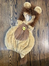 Going Wild Plush Lion Costume with Hood and Tail - Baby Toddler Size 12 Months