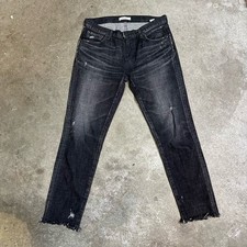 Moussy Black Vintage Jeans Howa Women  s 29 X 27 Distressed Made in Japan