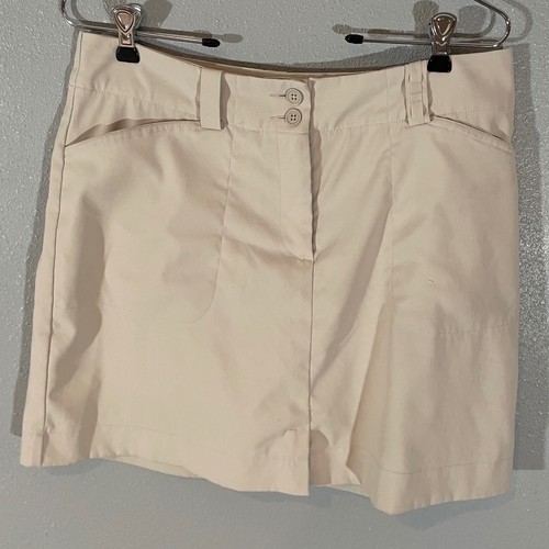 Nike Golf Dri-FIT Skort Tan Beige Athletic Skirt with Built-in Shorts Womens 8