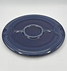 Vintage Fiesta Ware Cobalt Blue Chip & Dip Platter Tray Homer Laughlin USA