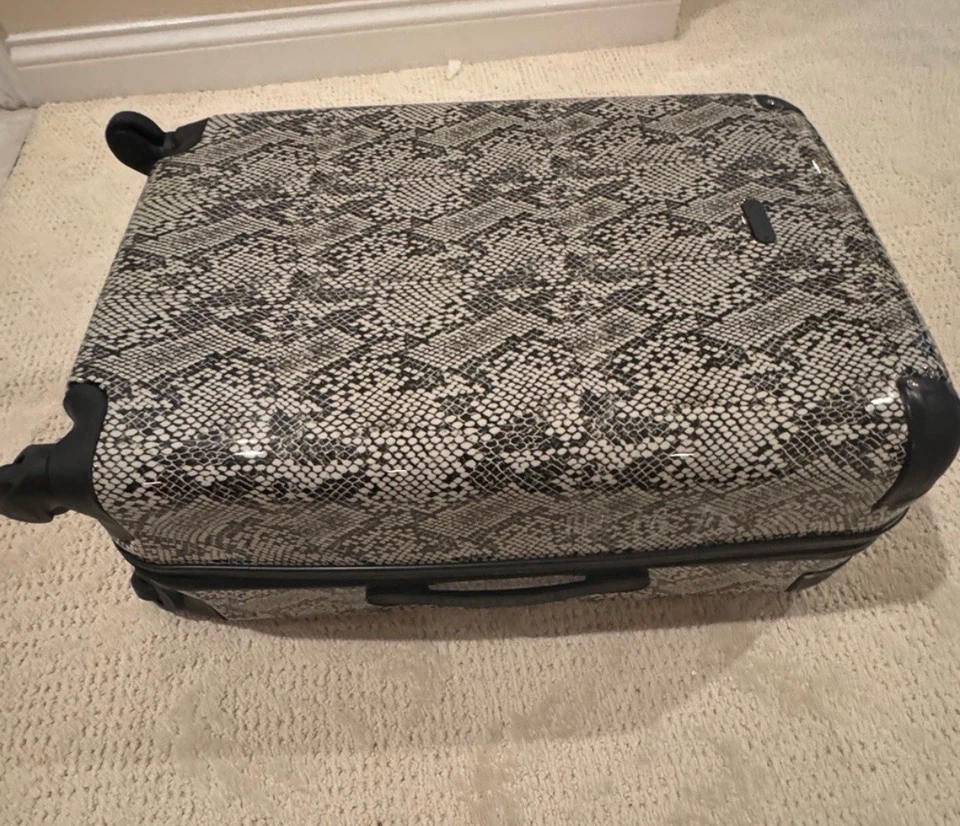 Rebecca Minkoff Luggage Snake Print 24” Hardside Upright Spinner Carry On NEW - Image 3 of 4