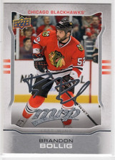 Brandon Bollig 14-15 Upper Deck MVP Silver Script #53 Chicago Blackhawks
