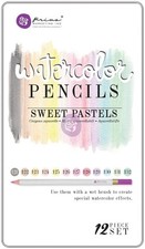 Prima Mixed Media Watercolor Pencils - SWEET PASTELS - 12 Piece Set - NEW