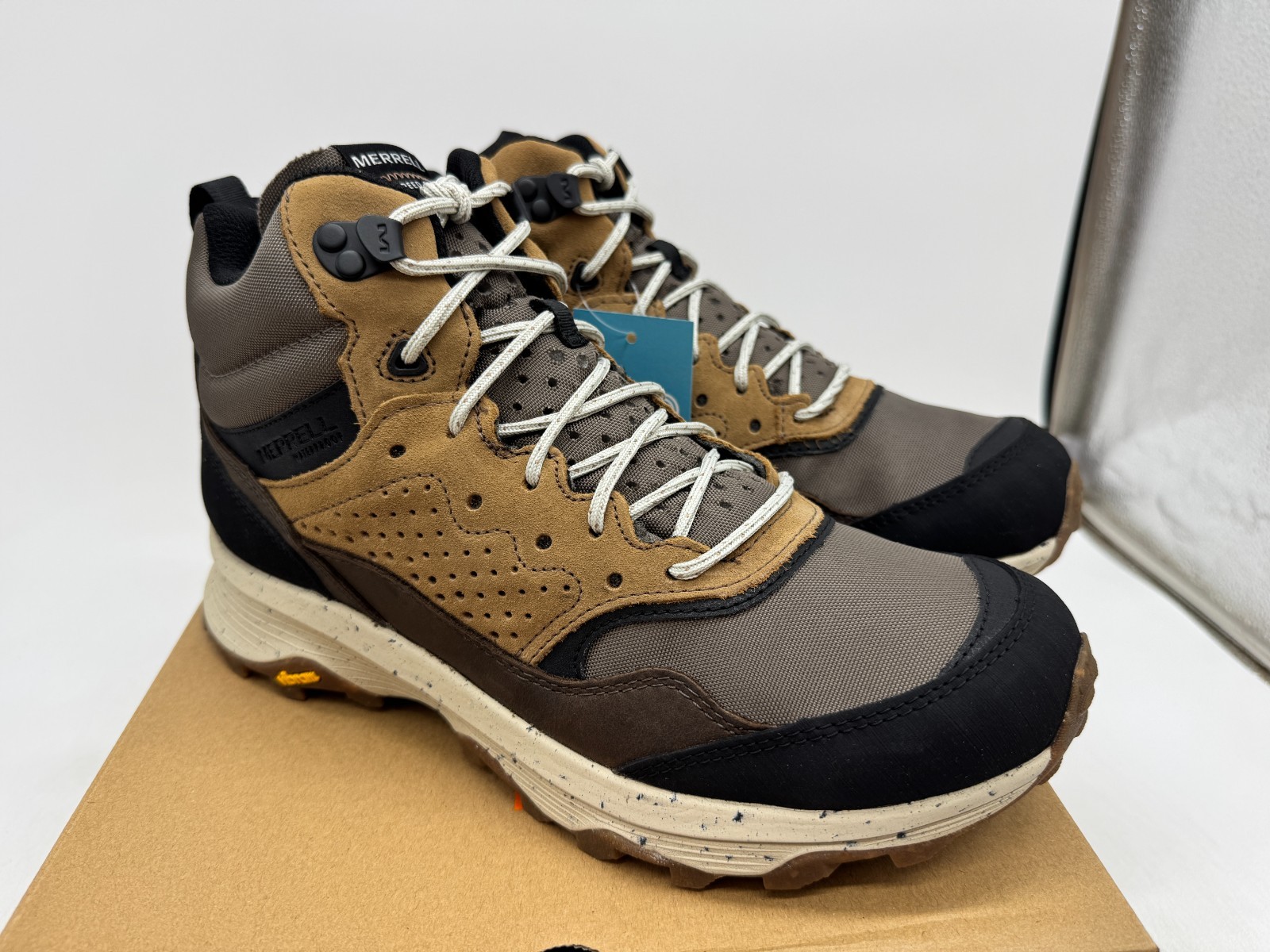 Merrell Speed Solo Mid scarponi da trekking uomo grigi stringati punta tonda outdoot 9
