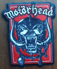 Motorhead Warpig Iron On Patch Heavy Metal Lemmy Bass God Chains Horns Skulls