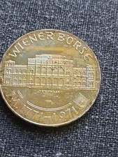 AUSTRIA 25 SCHILLING 1971 PROOF  COIN Stock Exchange Silver 800s 13g