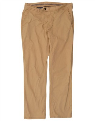 Crew Clothing Mens Straight Chino Trousers W34 L30  Beige Cotton VW01