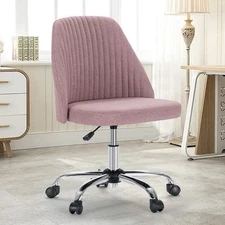 Home Office Chair - Armless Computer Desk Chair Adjustable Cute Modern Task R...