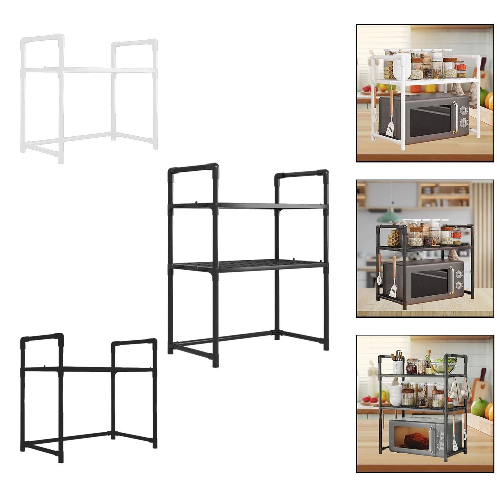 Microwave Rack Pantry Thickened Kitchen Storage Stand Counter Storage Shelf