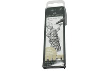 Faber-Castell Pitt Artist Pens Set 4 Black India Ink Drawing Made In Germany