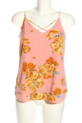 PIECES Blusentop Damen Top Gr. DE 34 pink-hellorange-blau Casual-Look