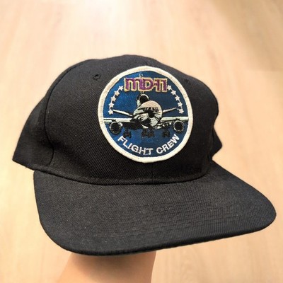 VTG MD-11 Flight Crew Airplane Pilot Snapback Hat McDonnel Douglas Boeing