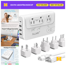 2000W Voltage Converter 220V to 110V Travel Adapter - Power Transformer for Trav