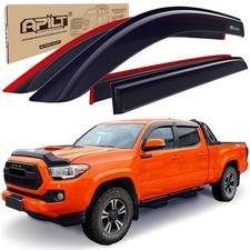 Outside-Mount Rain Guards Window Visors for 2016-2023 Toyota Tacoma Double Ca...