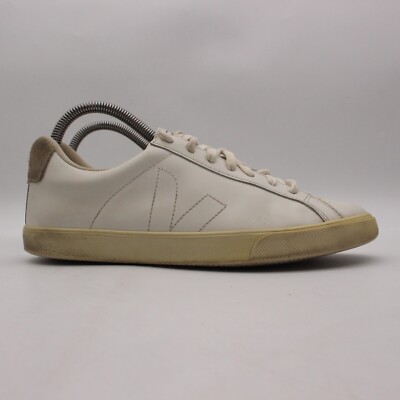 Veja Esplar Logo Women's Size 7 Low Top Sneaker Extra White/natural Leather