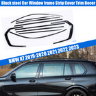 Fit for BMW X7 19-2025 Black Steel Car Window Frame Strip Cover Trim Decor 10x