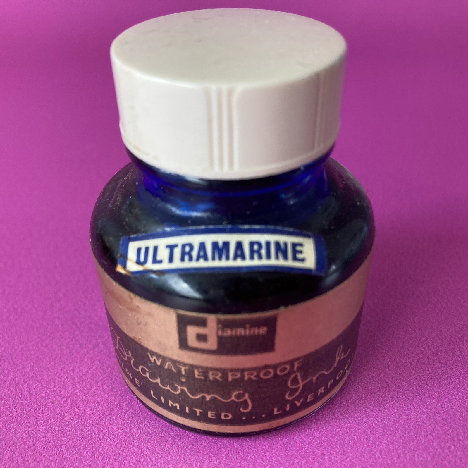 5 x Vintage Drawing Inks Diamine Waterproof MidCentury? Liverpool