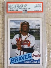2020 Topps Update Ronald Acuna Jr, 1985 35th Anniversary #85TB7 PSA 10