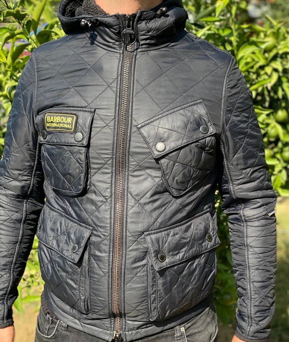 Rare Barbour International X Black 53 Light Jacket Bomber Full