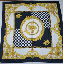 Vintage Baroque Square Scarf Made in Italy 100 Polyester 35"x35"