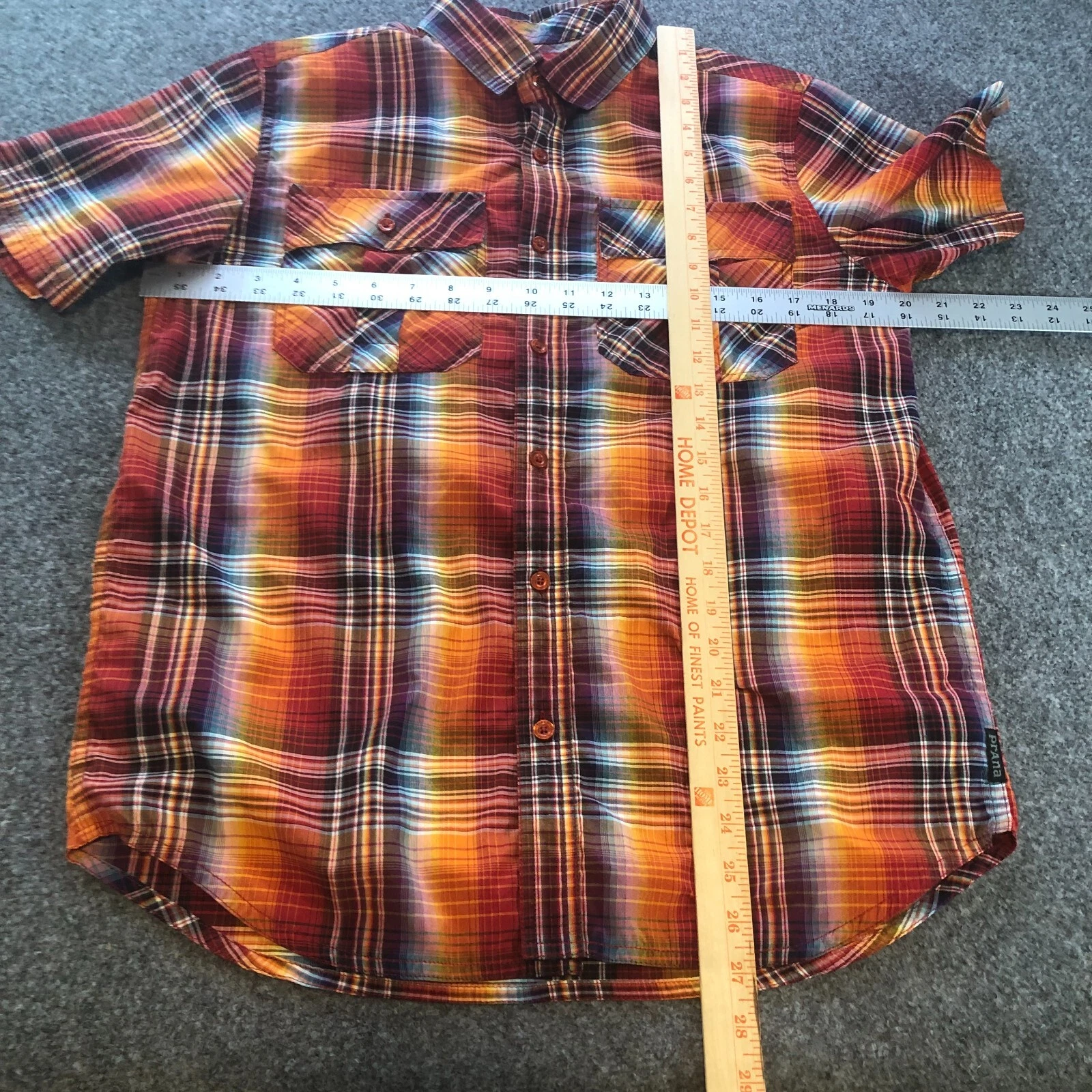 prana ostend plaid organic cotton blend flap pocket hike shirt