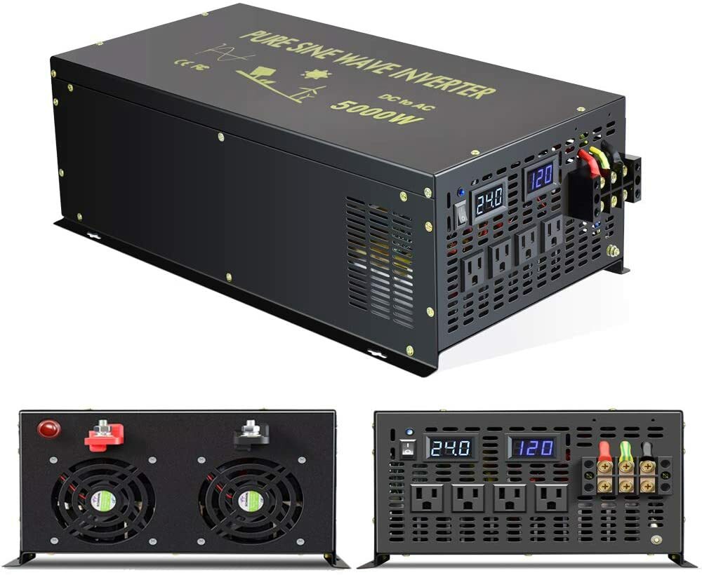 5000W Pure Sine Wave Inverter 60/72V DC to AC120V/220V/240V 