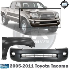 New Front Bumper + Fender Right Passenger Side For 2005-2011 Toyota Tacoma