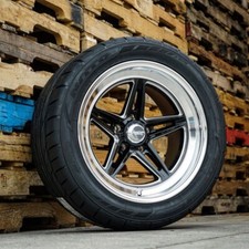 1 18x8 Vn514 Black American Racing 5 On 4.75 Bp Wlugs Gm Chevy Hot Rod