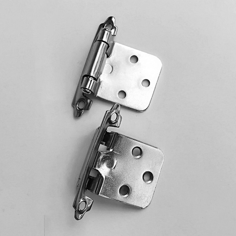 10PC Kitchen Hinges Overlay Self Closing Face Mount Cupboard