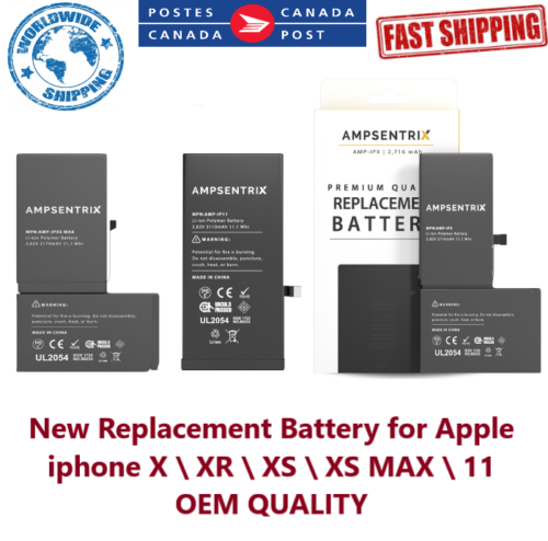 New Replacement Battery for Apple iphone X \ XR \ XS \ XS MAX \ 11 OEM QUALITY - Picture 1 of 6