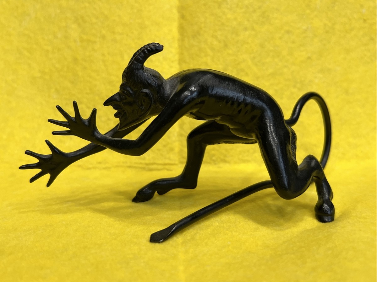 Soviet Russian Kasli Cast Iron Metal Mephistopheles Devil Figurine