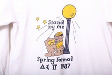 Vintage 1987 USA Made Single Stitch Delta Sigma Pi Spring Formal T-Shirt - M