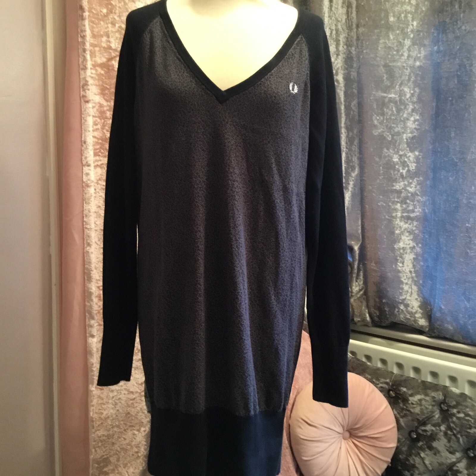 AMY WINEHOUSE FRED PERRY LEOPARD JUMPER DRESS