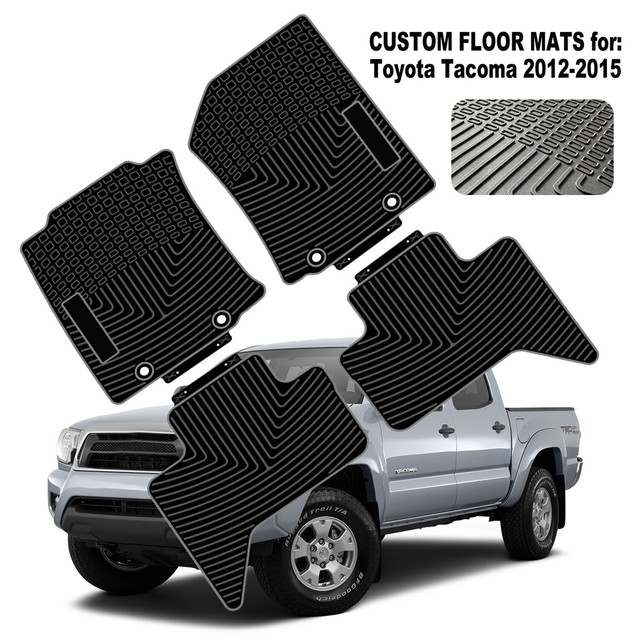 Floor Mats 20122015 Toyota Truck Custom Made Front Rear Black