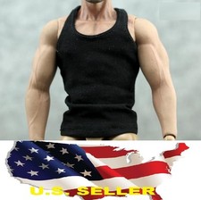 1/6 Men clothes Sport casual Black Base Tank Top for Hot toys phicen ❶US seller❶