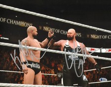 Luke Gallows Karl Anderson Signed WWE 11x14 Photo BAS Beckett COA Bullet Club 77