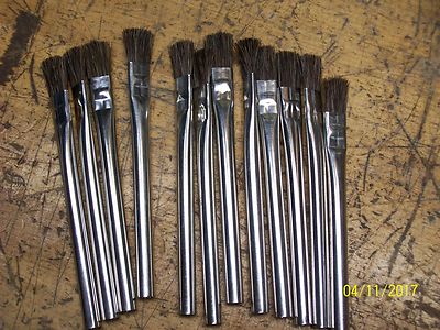 *LOT OF 12* NEW 9/16'' ACID SWAB 6'' BRUSHES METAL HANDLE , 225 , 10066