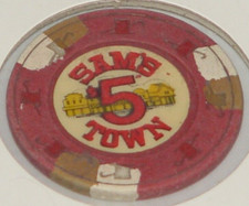 5 Sam's Town Casino Las Vegas Casino Chip Non Drilled Rare No Notch