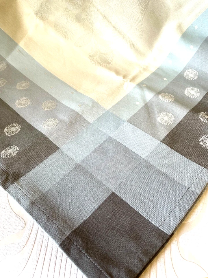 💎 NAPPE carrée LE JACQUARD FRANCAIS Fleur de Givre 120 X 120cm ~ NEUVE Boîte - Photo 1/4