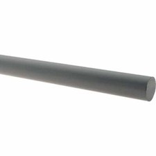Made in USA 5' Long, 3/4" Diam, CPVC Plastic Rod Gray