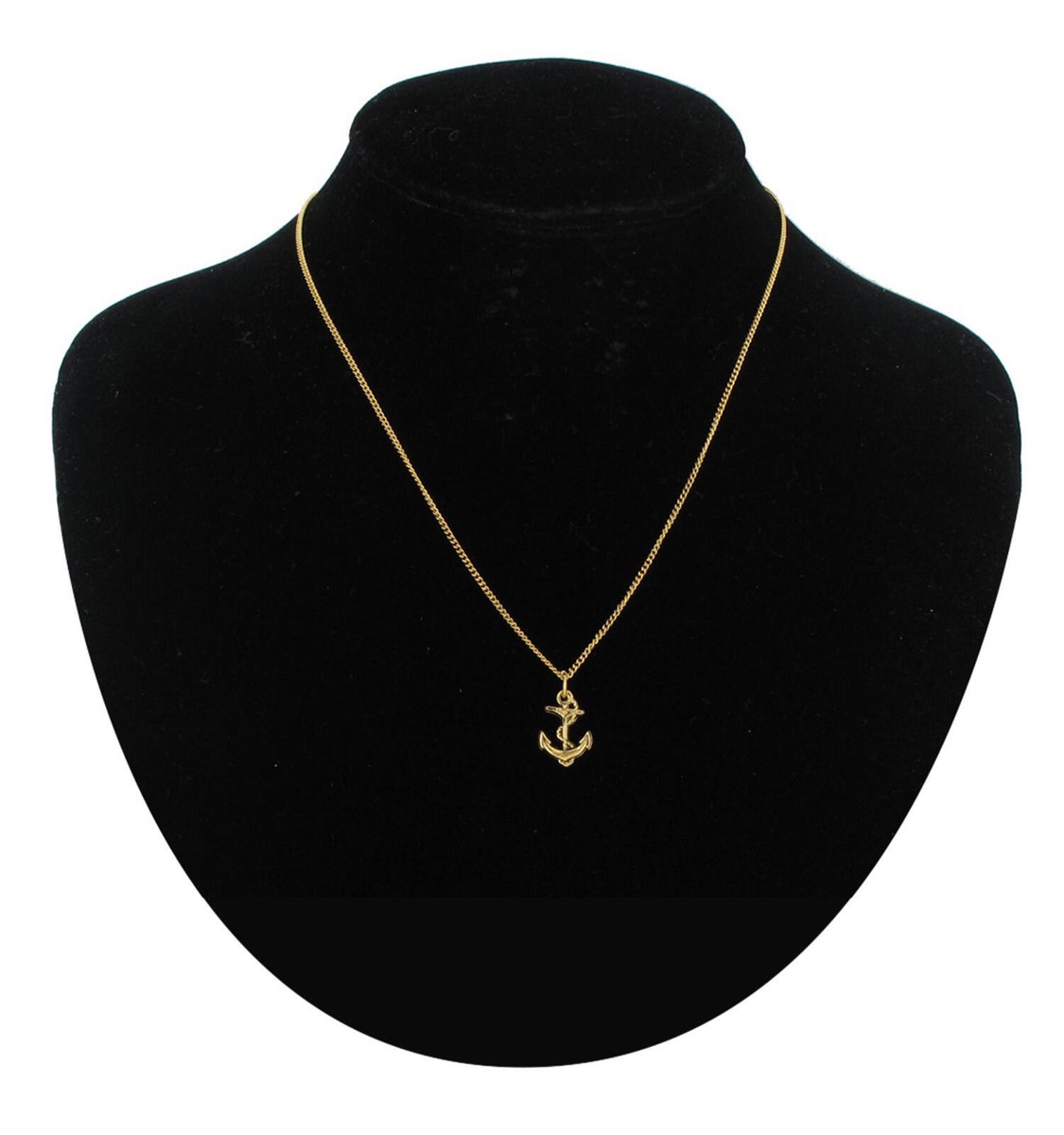 Ky Co Necklace Gold Tone Anchor Pendant 5/8