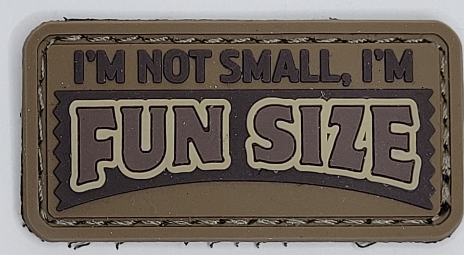 🔥 I'M NOT SMALL FUN SIZE Tactical PVC Rubber Patch Tab 2