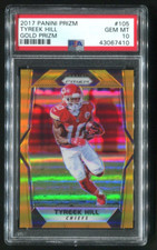 2017 Panini Prizm Tyreek Hill Gold Prizm 8/10 PSA 10 GEM MINT POP 2 💎