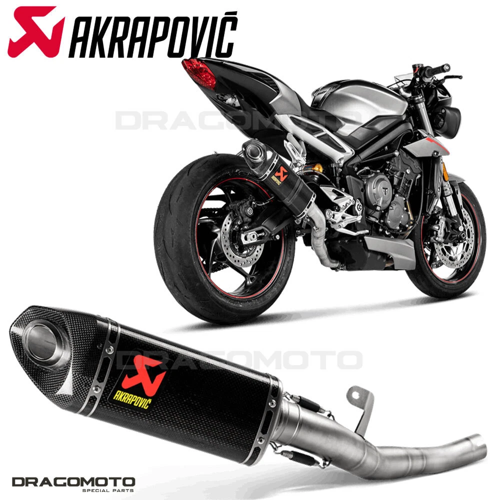 TRIUMPH STREET TRIPLE 765 S R RS 2017 2019 Exhaust AKRAPOVIC Carbon RC S